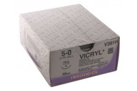 Ethicon hechtdraad vicryl m1 usp5-0 single armed fs-2 45cm violet v391h
steriel