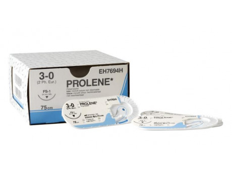 ETHICON HECHTDRAAD PROLENE M2 USP3-0 75CM BLAUW EH7694H STERIEL