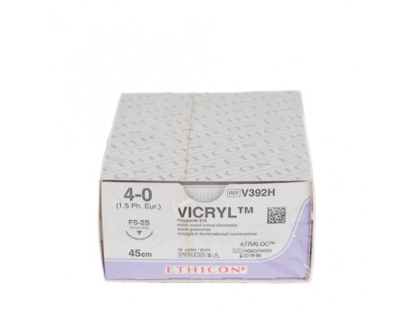 ETHICON HECHTDRAAD VICRYL USP4-0 FS-2S 45CM VIOLET V392H STERIEL