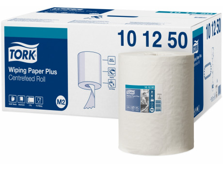 TORK POETSROL WIPING PAPER PLUS CENTERFEED 2 LAAGS 160MX24,5CM M2 WIT
101250